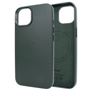 Чохол Leather Case PU with MagSafe (iPhone 15 Pro - Fir Green)