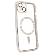Чохол Shining with MagSafe на iPhone 14 Plus із захисними лінзами на камеру Silver