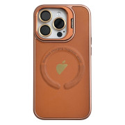 Чохол Logo Case PU Stand Camera (iPhone 12 Pro Max, Brown)