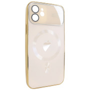 Чохол для iPhone 11 матовий NEW PC Slim with MagSafe case із захистом камери Gold