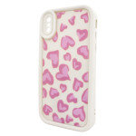 Чохол для iPhone X/XS – Pretty Things "Pink Hearts – White"