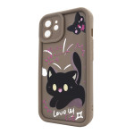 Чохол для iPhone 12 – Pretty Things "Kitties – Brown"