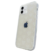 Чохол прозорий для iPhone 12/12 Pro Hologram Case Heart Clear