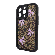 Чохол для iPhone 13 Pro – Pretty Things "Leopard & Bows – Black"