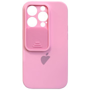 Чохол для iPhone 14 Pro Silicone with Logo Hide Camera Rose Pink