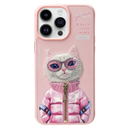 Чохол Nimmy Case AnimalZip (iPhone 14 Pro Max, Pink Cat)