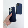 Чохол для iPhone 13 Pro Max Leather Case PU with Magsafe Midnight Blue