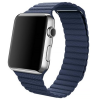 Шкіряний ремінець Leather Loop Band на Apple Watch 42mm | 44mm | 45mm | 46mm | 49mm Midnight Blue