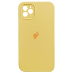 Чохол Silicone Case FULL CAMERA (square side) (на iPhone 11 Pro Max) (Yellow)