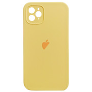 Чохол Silicone Case FULL CAMERA (square side) (на iPhone 11 Pro Max) (Yellow)