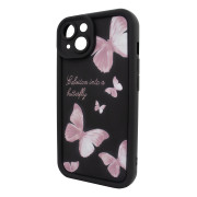 Чохол для iPhone 14 – Pretty Things "Butterflies – Black"