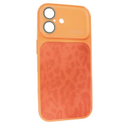 Чохол AITO PU-Leather Leopard Case [17 series Design] – (iPhone 16, Starry Orange)