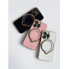 Чохол для iPhone 13 Pro Holder Glitter Shining Сase with MagSafe з підставкою та захисними лінзами на камеру Pink