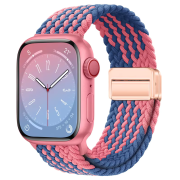 Ремінець Braided Nylon Magnetic Band (38/40/41mm + [42mm Series 10/11] – Gradient : Blue-Pink)