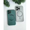 Чохол матовий Matte Silicone with MagSafe для iPhone 13 Pro із захисними лінзами на камеру Green