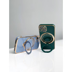 Чохол для iPhone 13 Pro Holder Glitter Shining Сase with MagSafe з підставкою та захисними лінзами на камеру Sierra Blue