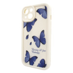 Чохол для iPhone 14 – Pretty Things "Butterflies – White"