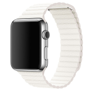 Шкіряний ремінець Leather Loop Band на Apple Watch 42mm | 44mm | 45mm | 46mm | 49mm White