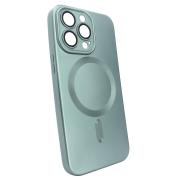 Чохол матовий Matte Silicone with MagSafe для iPhone 13 Pro із захисними лінзами на камеру Green