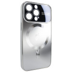 Чохол для iPhone 14 Pro Max матовий NEW PC Slim with MagSafe case із захистом камери Silver Чохол для iPhone 14 Pro Max матовий NEW PC Slim with MagSafe case із захистом камери Silver