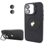 Чохол Logo Case PU Stand Camera (iPhone 12, Black)