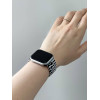 Монобраслет на Apple Watch Braided Solo Loop (Rainbow Black - White, 42mm, 44mm, 45mm, 46mm, 49mm Xs)