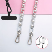 Metal Crossbody Chain with 8mm Pearl – Silver