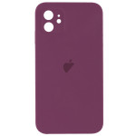 Чохол Silicone Case Full Camera для iPhone 12 Marsala