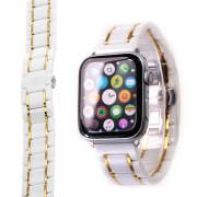 Ремінець керамічний Ceramic Band для Apple Watch 42mm | 44mm | 45mm | 46mm | 49mm White-Gold