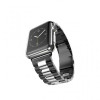 Стальний ремінець Stainless Steel Braslet 3 Beads на Apple Watch (38mm, 40mm, 41mm, [42mm Series 10/11], Black-Silver)