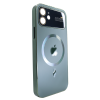 Чохол для iPhone 12 PC Slim Case with MagSafe із захисними лінзами на камеру Cangling Green