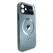 Чохол для iPhone 12 PC Slim Case with MagSafe із захисними лінзами на камеру Cangling Green