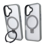 Чохол для iPhone 16: Nofelet MATT Ring Case MagSafe — Gray