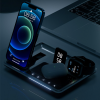 Безпровідна зарядка 4 в 1 (iPhone + Apple Watch + AirPods) Electric Lift Silver-Black
