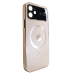 Чохол для iPhone 12 PC Slim Case with MagSafe із захисними лінзами на камеру Champaign Gold