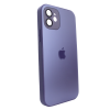 Чохол скляний матовий для iPhone 12 AG Glass Case with MagSafe із захистом камери Deep Purple