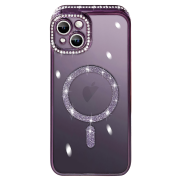 Чохол Diamond Shining Case with MagSafe (iPhone 15, Deep Purple)