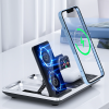 Безпровідна зарядка 4 в 1 (iPhone + Apple Watch + AirPods) Electric Lift Silver-Black