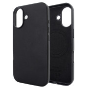 Чохол для iPhone 16 Leather Case PU with MagSafe - Black