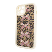 Чохол для iPhone 14 – Pretty Things "Leopard & Bows – White"