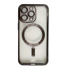Чохол Shining with MagSafe на iPhone 12 Pro Max із захисними лінзами на камеру Black