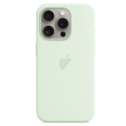 Чохол для iPhone 15 Pro : Silicone Case MagSafe Original – Soft Mint