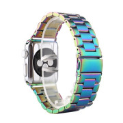 Стальний ремінець Stainless Steel Braslet 3 Beads на Apple Watch (38mm, 40mm, 41mm, [42mm Series 10/11], Colorful)