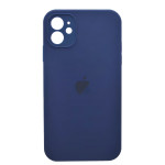 Чохол Silicone Case Full Camera для iPhone 12 Midnight Blue