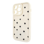 Чохол для iPhone 15 Pro – Pretty Things "Little Hearts – White"