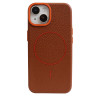 Grain Silicone MagSafe Case (iPhone 15/14/13, Saddle Brown)