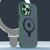 Чохол Matt Guard MagSafe Ring на iPhone 15 Pro Max з підставкою Dark Green
