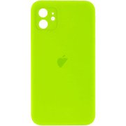 Чохол Silicone Case Full Camera для iPhone 12 Neon Green