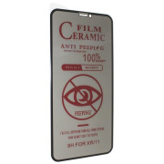 Гнучке скло-плівка антишпигун 9D Ceramic Privacy Full (iPhone 6 | 7 | 8 | SE2 | SE3, Black)