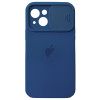 Чохол для iPhone 14 Silicone with Logo Hide Camera Cobalt Blue